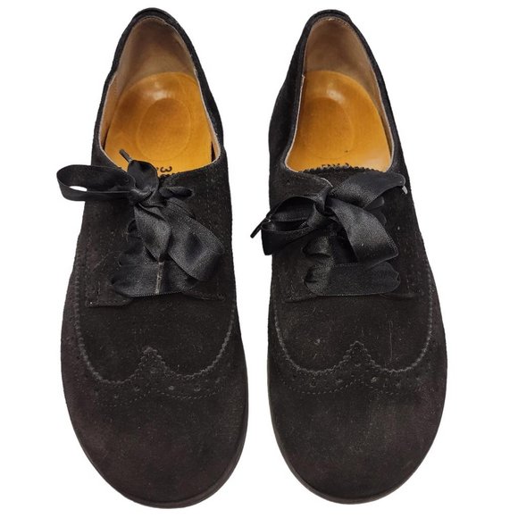 Birkenstock Shoes - Birkenstock LARAMIE Black Suede Oxfords Women Size 7.5 US/38 EU